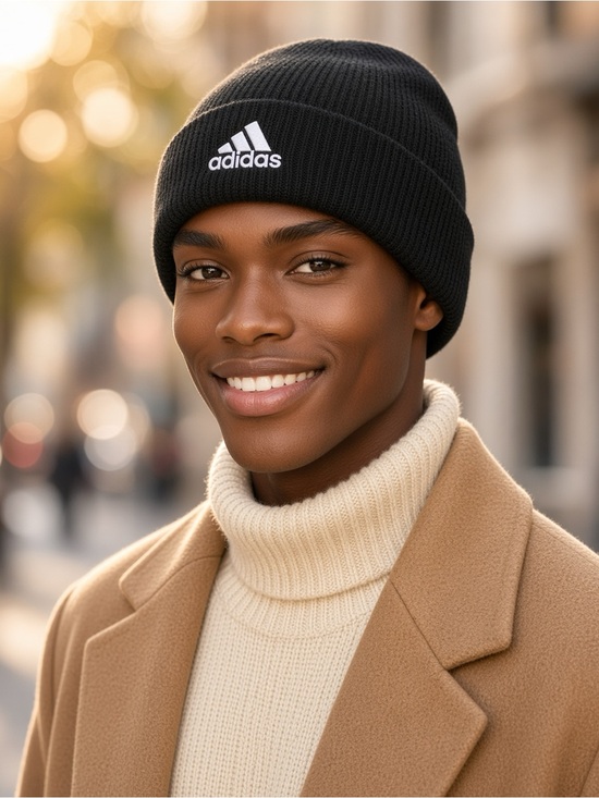 adidas Other - Adidas Team Issue Fold Beanie Black Standard Fit Embroidered Logo - NWT ❄️